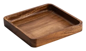 طبق خشبي مربع 25 × 3.5 سم **17623243