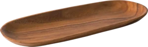 طبق بيضاوي، خشب صلب، 35×14×2.5 سم ***17603514