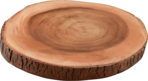 لوح خشب صلب دائري مع لحاء 25X2.5 سم ***17605025