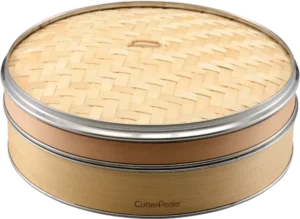 سلة بخار من الخيزران، إطار من الفولاذ المقاوم للصدأ، 25 سم ***13405250