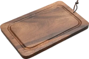 لوح تقطيع، مقبض خشبي بني، 30X22X2 سم***10433630