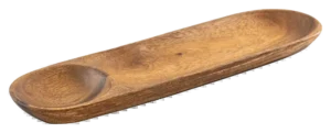 طبق تقديم مستطيل بقاعدة خشبية دائرية 41×13×2.5 سم **17622058