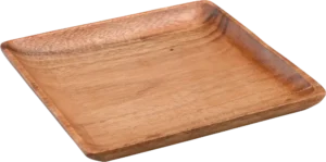 طبق خشبي مربع 25 سم ***10002121