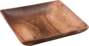 طبق خشبي مربع 20 سم ***10002122
