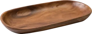 طبق بيضاوي، خشب صلب، 41×21×3.8 سم ***17602293