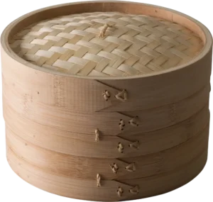 سلة بخار من الخيزران طابقين 25 سم ***13406254