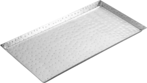 Hammered Stainless Steel Plate 36X19X1.5 Cm***13600361