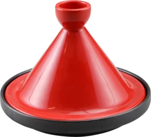 Porcelain Tajine 24Cm Matte Black Red 12004719