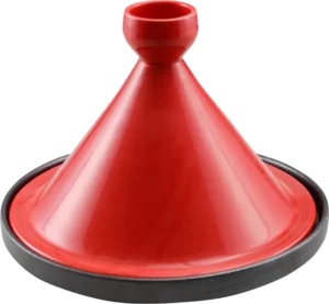 Porcelain Tajine 31Cm Matte Black Red 12004720