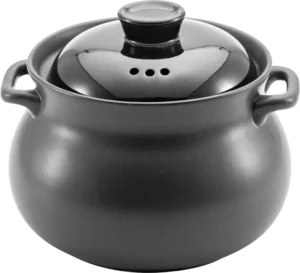 Black Fireproof Porcelain Pot 2.5 Liters***20100117