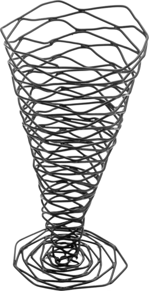 Black Cone Mesh Basket 23X12 Cm***13601120