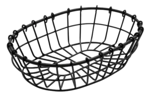 Oval Basket Black 23X15.5X6***13601152