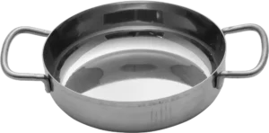 Mini Deep Frying Pan 2 Handles Stainless Steel 12.5X3 Cm***13602412