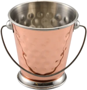Hammered Copper Plated Bucket 9X6 Cm***13603009