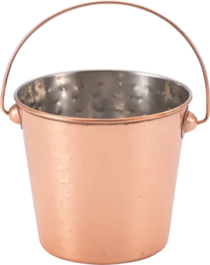 Hammered Copper Plated Bucket 11X10 Cm***13603011
