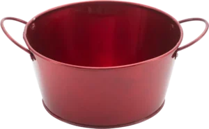 Stainless Steel Bucket 11X10 Cm***13603016 - Red