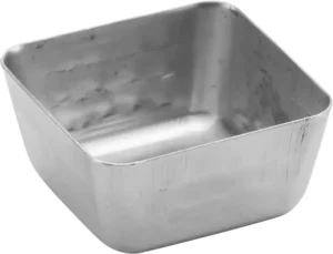 Square Sauce Vessel, Hammered Stainless Steel, 5X2.5 Cm***13605520