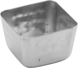Square Sauce Vessel, Hammered Stainless Steel, 5X3.5 Cm***13605525