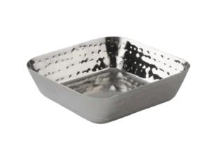 Hammered Square Serving Bowl 11X3 Cm***1360S030