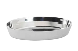 Oval Stainless Steel Serving Plate 11X6 Cm***1360S034