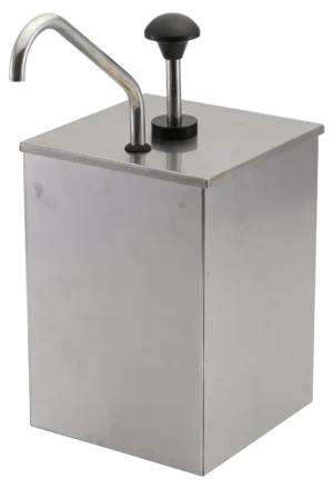 Stainless Steel Sauce Container With Pump 2 Liters