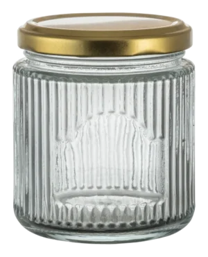 Round Striped Jar Made Of Metal 280 Ml 14101280
