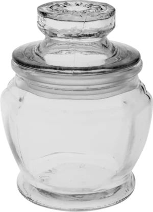 Octagonal Jar With Glass Lid 180 Ml***14115281