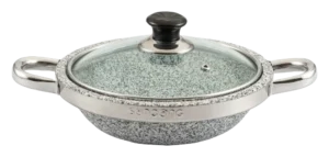 Stone Pot With Stainless Steel Grate 22X6 Cm