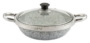 Stone Pot With Stainless Steel Grate 26X7.5 Cm