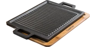 Cast Iron Plancha With Bamboo Base 40X30X20 Cm***10632215