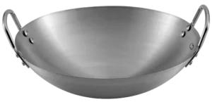 Chinese Wok 2 Handles Stainless Steel 36 Cm***16402036