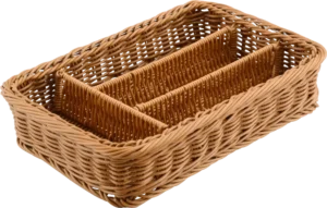Flat Basket For Cutlery, Natural, 36X25X7Cm***18715132
