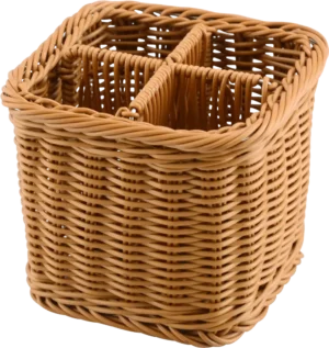 Natural Cutlery Basket 16X16X14 Cm***18715422