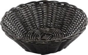 Round Basket Black 23X6.5Cm***18722058