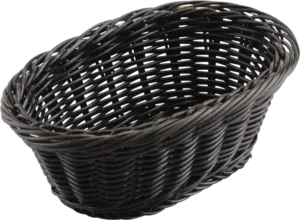 Oval Basket Black 19X12X7 Cm***18724006