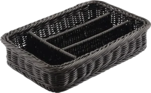Flat Cutlery Basket, Black, 36X25X7 Cm***18725132