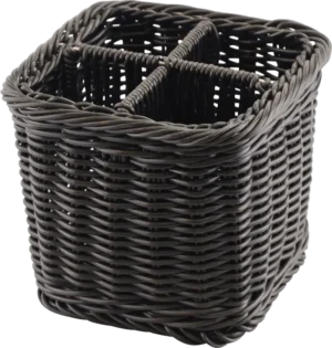 Black Cutlery Basket 16X16X14 Cm***18725422