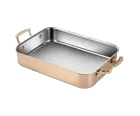 Rectangular Roaster 40X26X7.5 Cm Copper