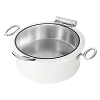 Shaping Round Pot 30X13 White Glass Lid