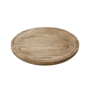 Wooden Display Plate 55 Cm Round Light
