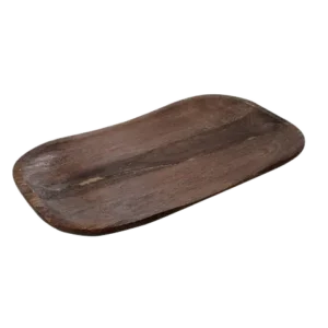 Wooden Display Plate 70X40, Asymmetrical, Brown