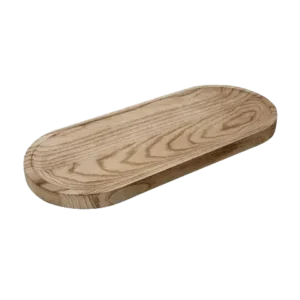 Wooden Display Plate 70X30 Cm Oval Light
