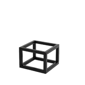 Cube Stand 14/10 Cm Black Metal