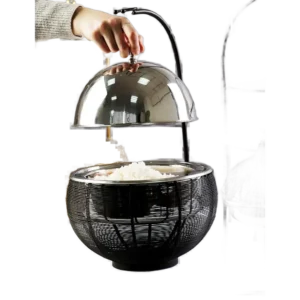 Rattan Serving Dish 25 Cm Height 30 Cm 1500Ml Black