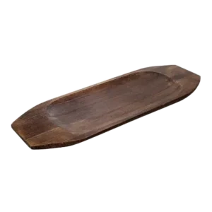 Wooden Display Pallet 80X30, Rounded Rectangle, Brown