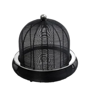 Rattan Basket Diameter 35 + Lid 32 Cm Black