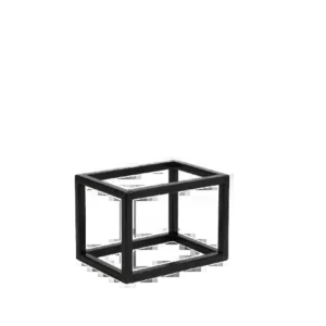 Cube Stand 14/20 Cm Black Metal