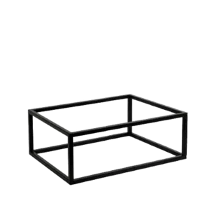 1/2 Metal Cube Stand, Black
