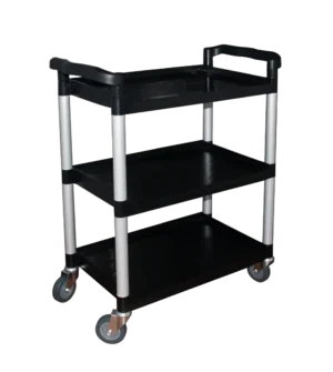 Plastic 3-Tier Serving Cart 41/72/96.5 Black
