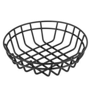 Round Basket 20X5 Cm Black Metal
